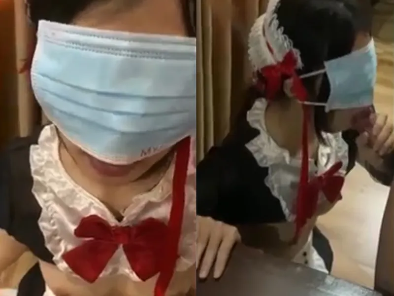 Gấu việt dâm cosplay nô lệ tình dục mút bú con cục thịt điêu luyện